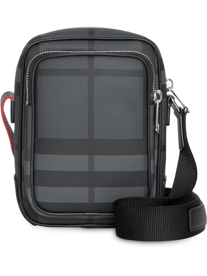 Burberry Small London Check Crossbody Bag - Grey