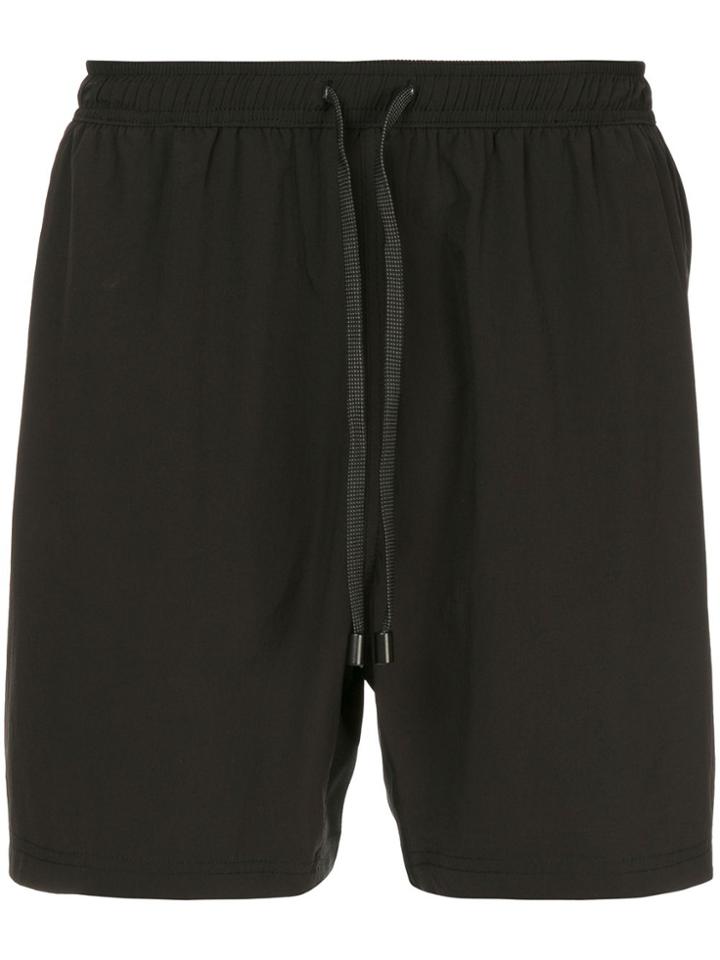The Upside Logo Embroidered Track Shorts - Black