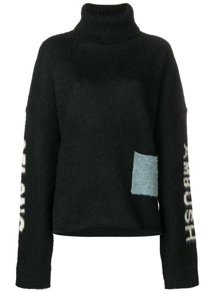 Ambush Logo Intarsia Knit Jumper - Black