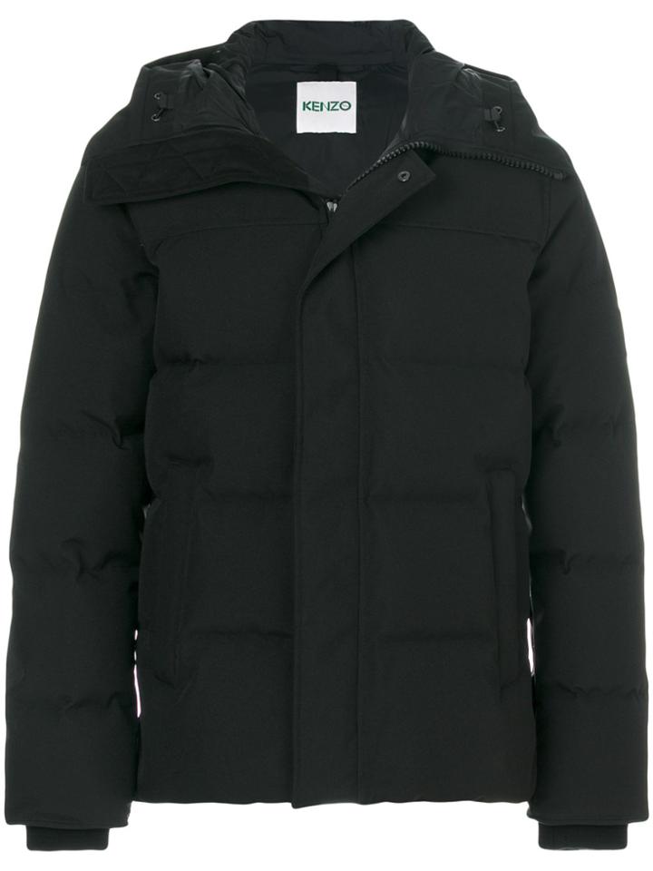 Kenzo Padded Hooded Coat - Black