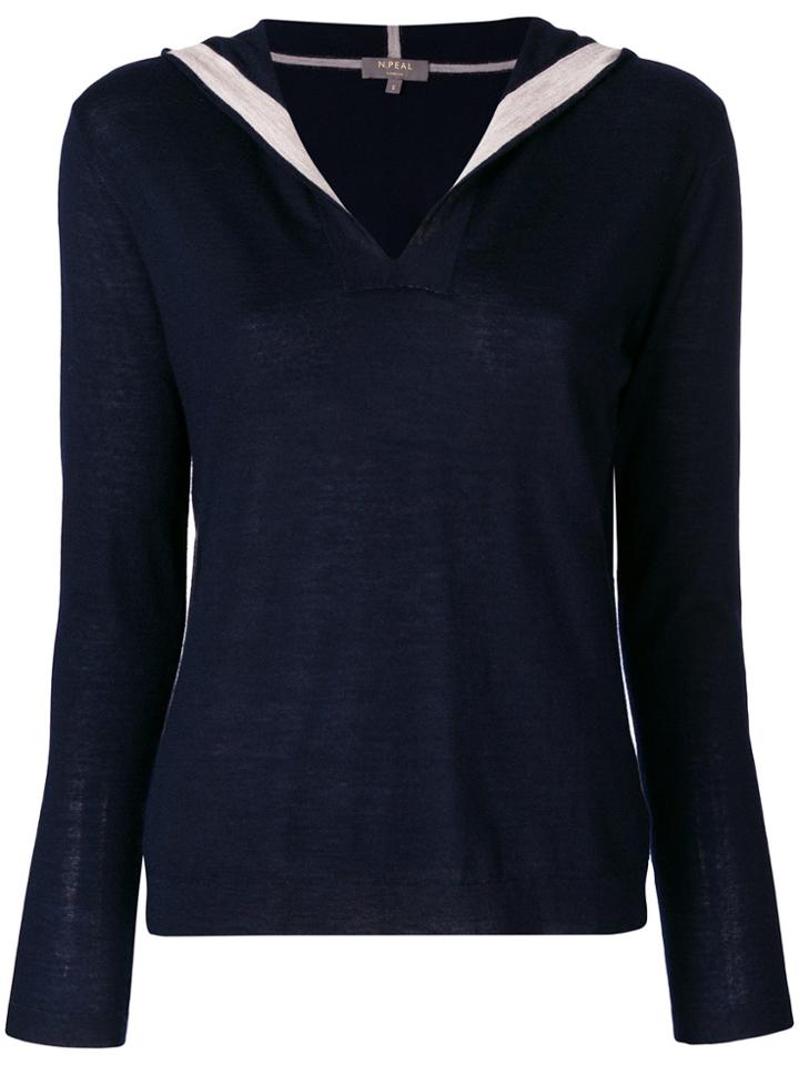 N.peal Hooded Jumper - Blue