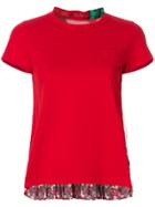 Sacai Panelled T-shirt - Red