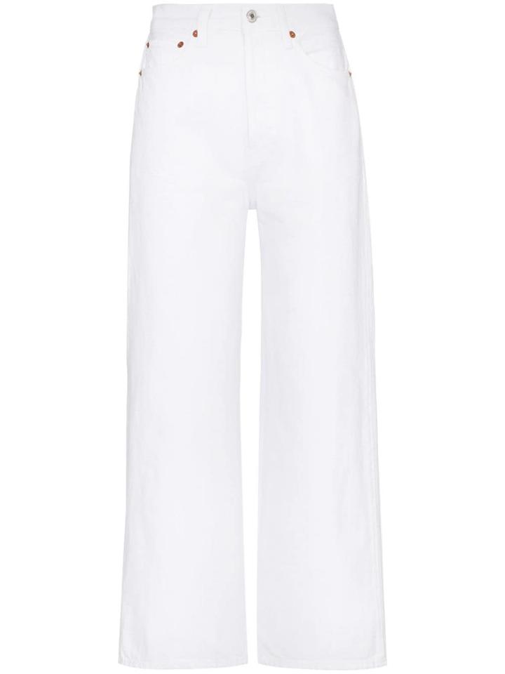Re/done 60s Extreme Wide-leg Jeans - White
