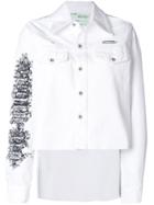 Off-white Embroidered Detail Denim Jacket
