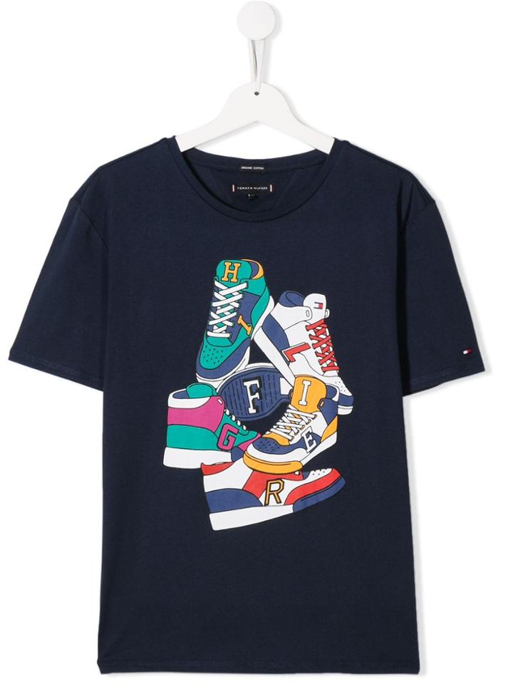Tommy Hilfiger Junior Teen Hi-tops Print T-shirt - Blue