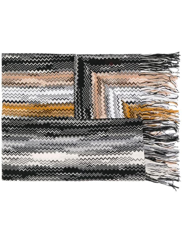 Missoni Zigzag Print Scarf - Brown