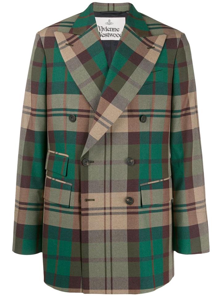 Vivienne Westwood Tartan Pattern Blazer - Green