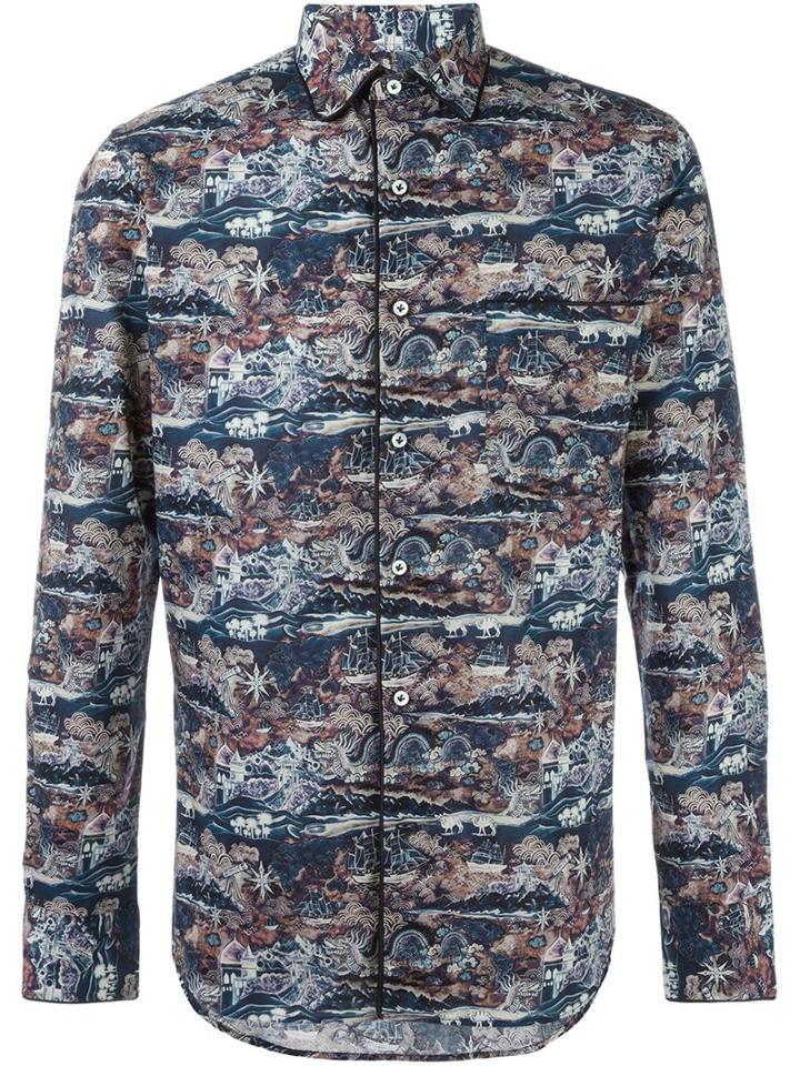 Gabriele Pasini Landscape Print Shirt