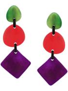 Monies Drop Earrings - Purple