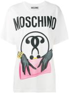 Moschino Oversized T-shirt, Women's, Size: Small, White, Cotton