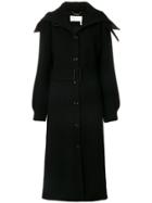 Chloé Belted Buttoned Coat - Black