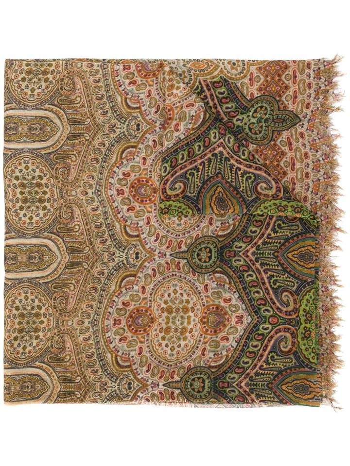 Faliero Sarti Paisley Printed Scarf - Neutrals