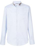 Gucci - Dragon Embroidered Collar Shirt - Men - Cotton - 15, Blue, Cotton