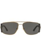 Versace Eyewear Wide Arm Aviators - Black