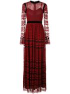 Philosophy Di Lorenzo Serafini Lace Overlay Dress, Women's, Size: 44, Red, Silk/polyester/spandex/elastane/polyester