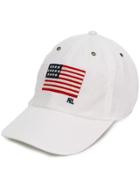 Polo Ralph Lauren Us Flag Baseball Cap - White