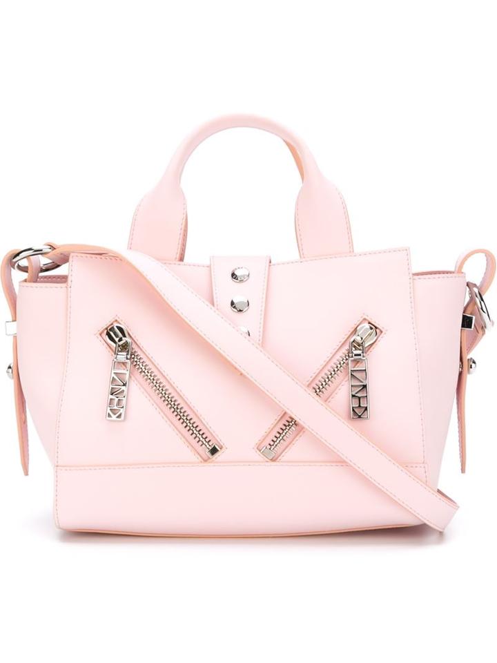 Kenzo 'kalifornia' Shoulder Bag, Women's, Pink/purple, Calf Leather