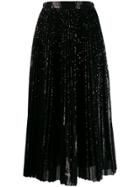 Msgm Sequined Midi Skirt - Black