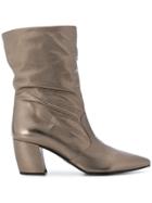 Prada Slouchy Mid-calf Boots - Metallic