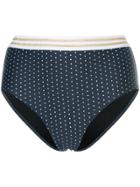 The Upside Polka Dot High-waist Bikini Bottom - Blue