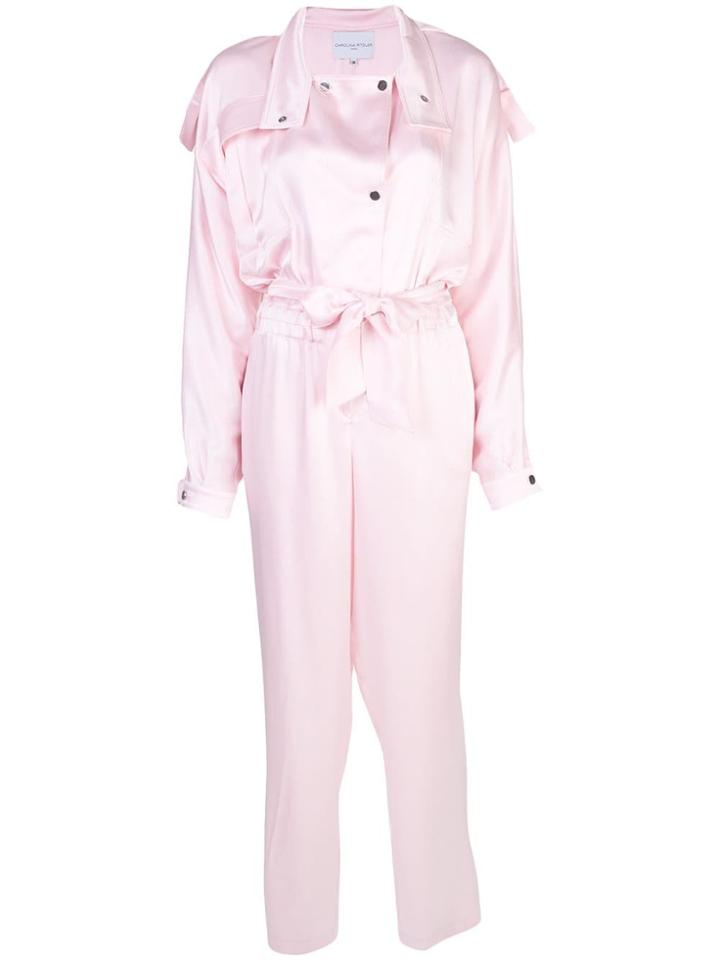 Carolina Ritzler Satin Jumpsuit - Pink
