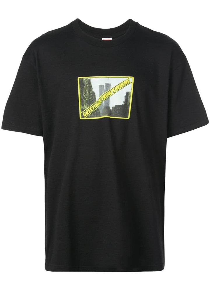 Supreme Greetings From Ny Tee - Black