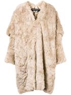 Junya Watanabe Oversized Faux Fur Coat - Nude & Neutrals