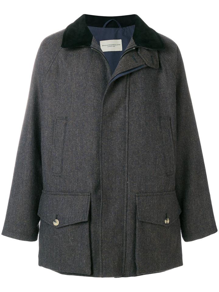 Holland & Holland Herringbone Coat - Blue