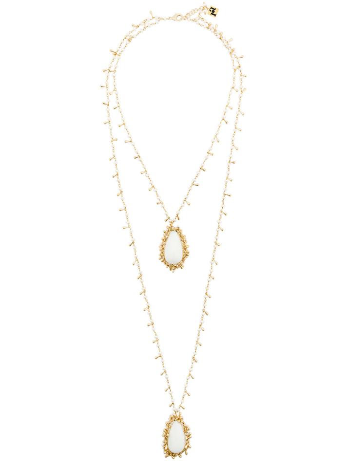 Rosantica Cabochon Necklace - Metallic