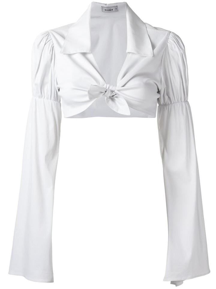 Amir Slama Cropped Top - White