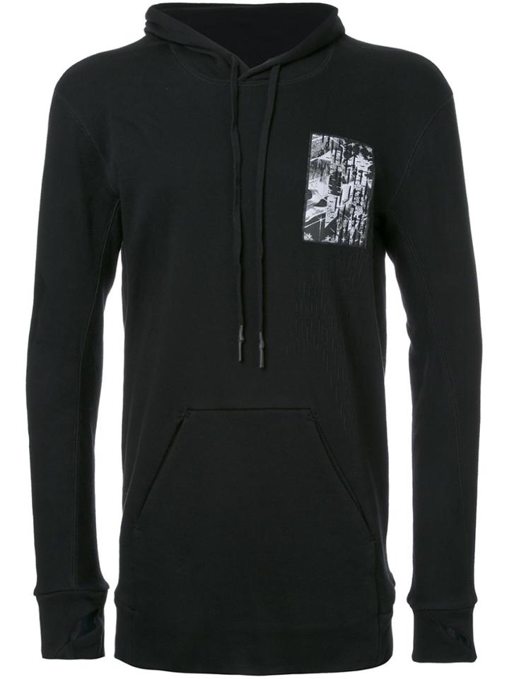 11 By Boris Bidjan Saberi Thumbhole Hoodie - Black
