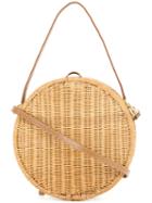 Serpui - Woven Circular Shoulder Bag - Women - Wood - One Size, Nude/neutrals, Wood