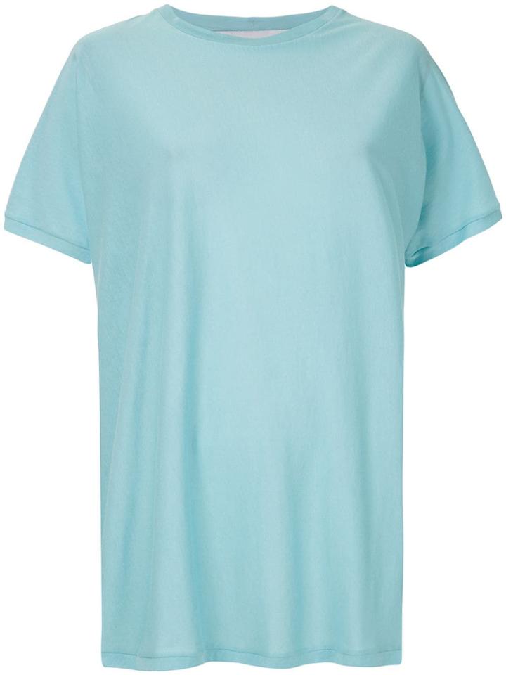 Gloria Coelho Ribbed Plain T-shirt - Blue