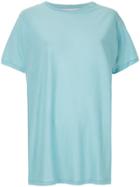 Gloria Coelho Ribbed Plain T-shirt - Blue
