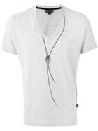 Just Cavalli - V-neck T-shirt - Men - Cotton - Xl, Grey, Cotton