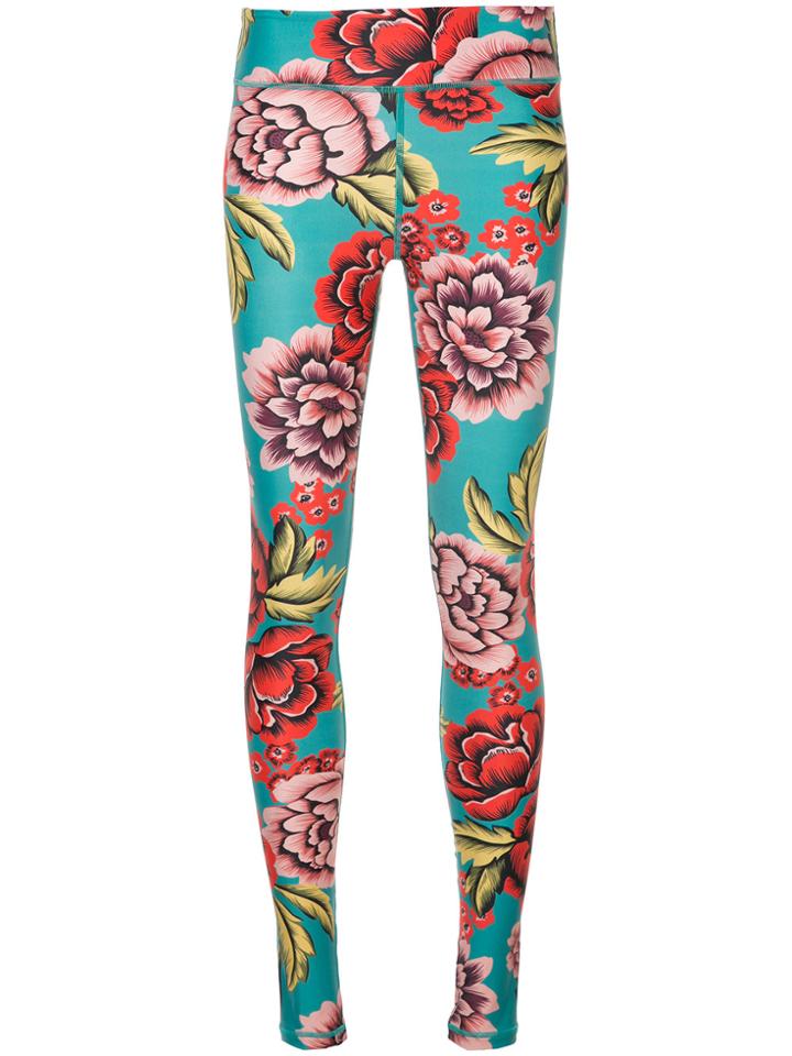 The Upside Floral Print Leggings - Green