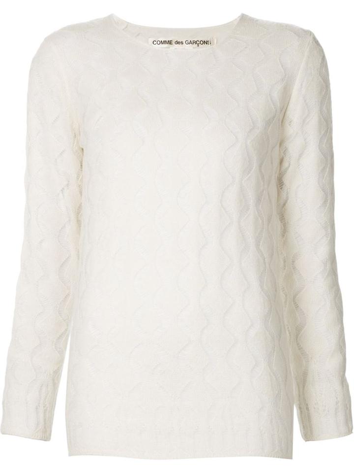 Comme Des Garcons Distressed Knit Sweater