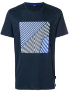 Calvin Klein Striped Print T-shirt - Blue