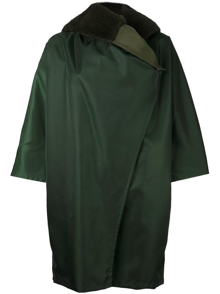 Max Mara Hooded Coat, Women's, Size: 38, Green, Cashmere/polyimide