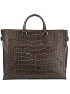 Orciani Croc-effect Tote - Brown