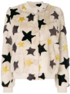 Meteo By Yves Salomon Star Design Fur Jacket - Nude & Neutrals