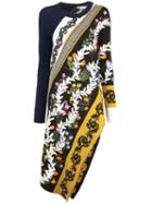Oscar De La Renta Floral Asymmetric Jumper - Black