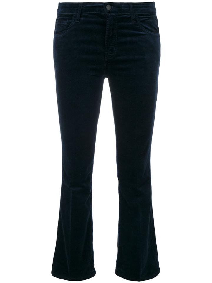 J Brand Flared Cropped Jeans - Blue
