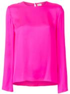 Maison Rabih Kayrouz Classic Fitted Blouse - Pink & Purple