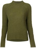 Nili Lotan Cashmere Rib Knit Sweater - Green