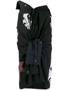 Ambush Sleeve Tie Skirt - Black