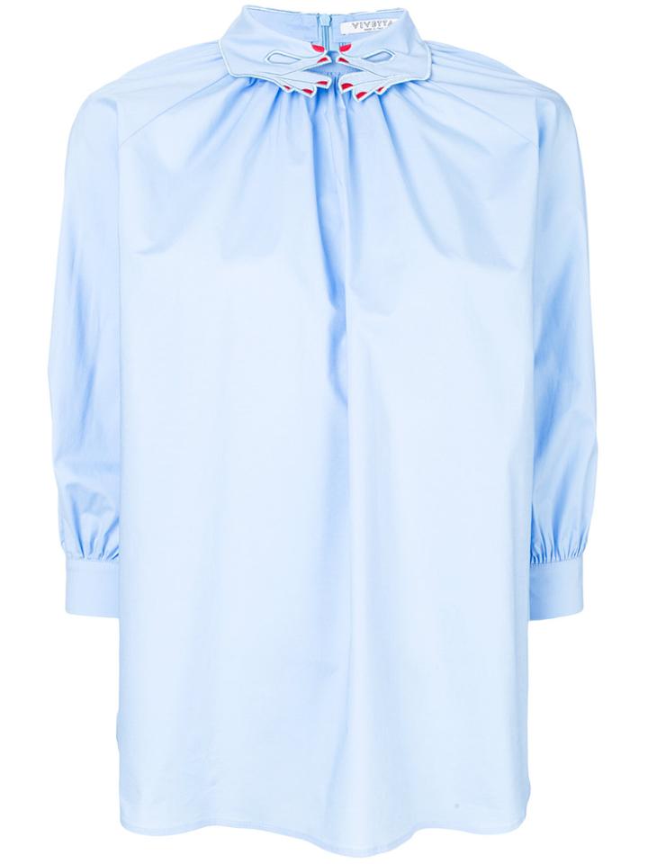 Vivetta Embellished Collar Blouse - Blue