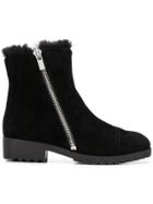 Dkny Shearling Lined Ankle Boots - Black