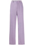 Forte Forte Velvet Tailored Slacks - Purple