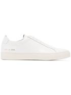 Common Projects Achilles Premium Logo Printed Leather Sneakers - White